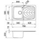 Elleci Master 300 M73 Lavello montato su piano Rettangolare Metaltek 3