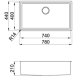 Elleci Square 720 R14 Lavello sottopiano Rettangolare Acciaio inox 3