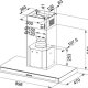 Franke FNE 905 XS Cappa aspirante a parete Nero, Acciaio inox 420 m³/h 3