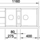BLANCO METRA 8S Lavello montato su piano Rettangolare Acciaio inox 3