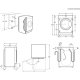 AEG L7WEI7680 lavasciuga Da incasso Caricamento frontale Bianco 9