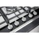 Hotpoint Ariston PKLL 751 T/IX/HAR piano cottura Nero, Acciaio inox Da incasso Gas 5 Fornello(i) 7