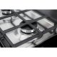 Hotpoint Ariston PKLL 751 T/IX/HAR piano cottura Nero, Acciaio inox Da incasso Gas 5 Fornello(i) 10