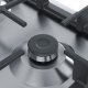 Bosch Serie 4 PGC6B5B90 piano cottura Acciaio inox Da incasso 60 cm Gas 3 Fornello(i) 4