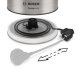 Bosch TWK5P480 bollitore elettrico 1,7 L 2400 W Nero, Acciaio inox 7