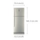 Samsung RT50FBPN Libera installazione 410 L Platino, Argento, Trasparente 3