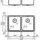 Foster KE.2V.34+34 Lavello montato su piano Rettangolare Acciaio inox 3