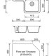 Plados FTA8320 Lavello montato su piano Angolo Ultraquartz 4