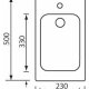 CM cinzia 29 x 50 Lavello ad incasso Quadrato Acciaio inox 3