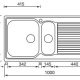CM Zenith 100 x 50 2V Lavello ad incasso Rettangolare Acciaio inox 3
