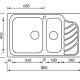CM Eureka 86x51 2V Lavello ad incasso Rettangolare Acciaio inox 3