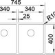 BLANCO Claron 340/340-IF Rettangolare Acciaio inox 3