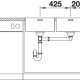 BLANCO Andano 400/400-IF/A Quadrato Acciaio inox 6