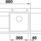 BLANCO Divon II 45 S-IF Rettangolare Acciaio inox 3