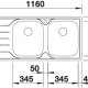BLANCO Median 8 S Dx Lavello montato su piano Rettangolare Acciaio inox 5