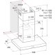 Indesit IHBS 6.5 LM X cappa aspirante Cappa aspirante a parete Acciaio inox 432 m³/h 3