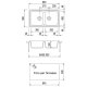 Plados Atlantic 86-20 Lavello montato su piano Rettangolare Microultragranit 4