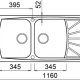 Elleci Living 500 M73 Lavello montato su piano Rettangolare Metaltek 3