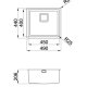 Elleci W-Square 450 Satinata Lavello montato su piano Rettangolare Acciaio inox 3