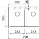 Elleci Quadra 350 G54 Lavello montato su piano Rettangolare Granitek 3