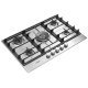 Whirlpool GMW7552/IXL Nero, Acciaio inox Da incasso 73 cm Gas 5 Fornello(i) 4