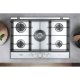 Whirlpool GMW7552/IXL Nero, Acciaio inox Da incasso 73 cm Gas 5 Fornello(i) 5