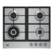Beko HIAW64225SX piano cottura Acciaio inox Da incasso 58 cm Gas 4 Fornello(i) 6