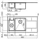 Foster Quadra S.1,5V.SF Lavello montato su piano Rettangolare Acciaio inox 3