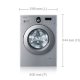 Samsung WF8802LPS lavatrice Caricamento frontale 8 kg 1200 Giri/min Acciaio inox 3