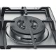 Hotpoint Ariston PCN 641 T/IX/H piano cottura Nero, Acciaio inox Da incasso 59 cm Gas 4 Fornello(i) 4