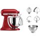 KitchenAid 5KSM175PSBER sbattitore Sbattitore con base 300 W Rosso, Acciaio inox 3
