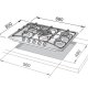De’Longhi IF 57 ASDV SP N piano cottura Acciaio inox Da incasso 68 cm Gas 5 Fornello(i) 3