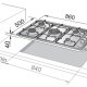 De’Longhi PLI 69 GH piano cottura Acciaio inox Da incasso 86 cm Gas 6 Fornello(i) 3