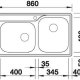 BLANCO MEDIAN 9 Lavello montato su piano Rettangolare Acciaio inox 3