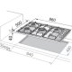 De’Longhi FLA 59 ASDV piano cottura Acciaio inox Da incasso 86 cm Gas 5 Fornello(i) 3
