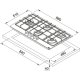 Franke Smart FHSM Acciaio inox Da incasso 88 cm Gas 5 Fornello(i) 3