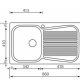 CM Matico 86 x 50 1V Lavello ad incasso Rettangolare Acciaio inox 3