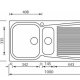 CM Matico 100 x 50 2V Lavello ad incasso Rettangolare Acciaio inox 3
