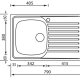CM Siros 79x50 1V Lavello ad incasso Rettangolare Acciaio inox 3