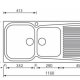 CM Matico 116 x 50 2V Lavello ad incasso Rettangolare Acciaio inox 3