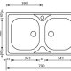 CM Mondial 79 x 50 2V Lavello ad incasso Rettangolare Acciaio inox 3