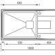 CM Vesta 100x50 1V Lavello ad incasso Rettangolare Acciaio inox 3