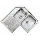 CM Zenith 83x83 2V Lavello ad incasso Angolo Stainless steel 3