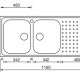 CM Punto Plus 116x50 2V Lavello ad incasso Rettangolare Stainless steel 3