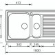 CM Zenith plus 100 x 50 2V Lavello montato su piano Rettangolare Acciaio inox 3