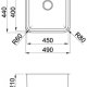 Elleci Space 450 Lavello sottopiano Rettangolare Acciaio inox 3