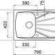 Elleci Living 300 Lavello montato su piano Rettangolare Metaltek 3