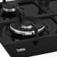 Beko HQAW64225SB piano cottura Nero Da incasso 60 cm Gas 4 Fornello(i) 7