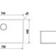 Schock Mono FL100XL - R25 Rettangolare Acciaio inox 3
