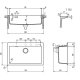 Schock Signus N100XL Lavello montato su piano Rettangolare Cristadur 3